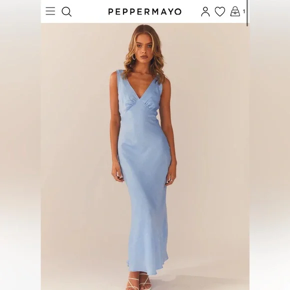 Peppermayo | Dresses | Pepper Mayo Blue Slip Dress | Poshmark Peppermayo | Dresses | Pepper Mayo Blue Slip Dress | Poshmark